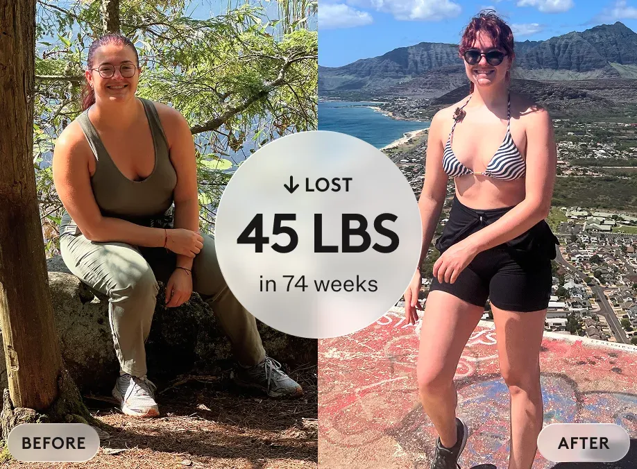 Madison S. — real Noom GLP-1Rx Plus Program member before and after weight-loss photos